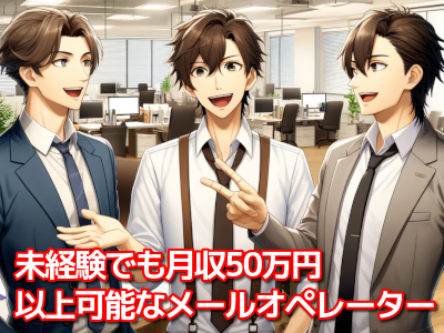 ノルマ無しでも歩合あり！メールオペレーターの管理者/事務職募集♪未経験も歓迎!