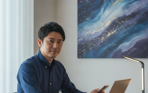 夜空を彩る僕の絵と、PC作業がくれた安定という光🌌🎨