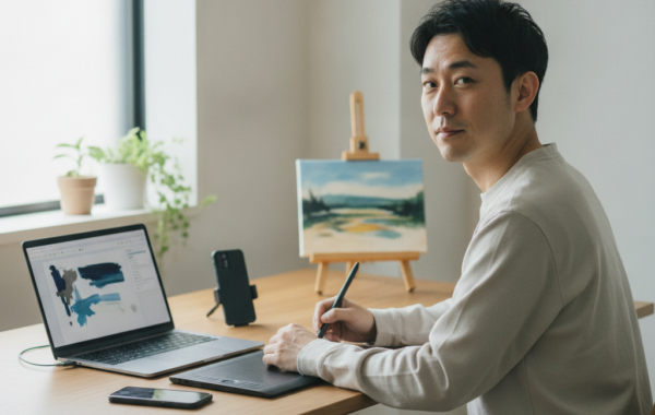 絵を描く僕が見つけた、安定の収入源🎨 副業で月10万円。福岡の自宅から綴る、在宅ワークの道のり🌌